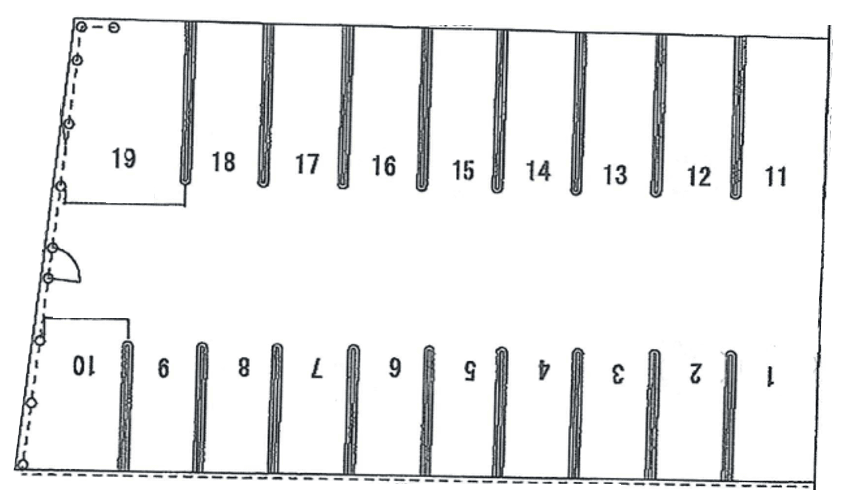 うちやま駐車場の駐車配置図