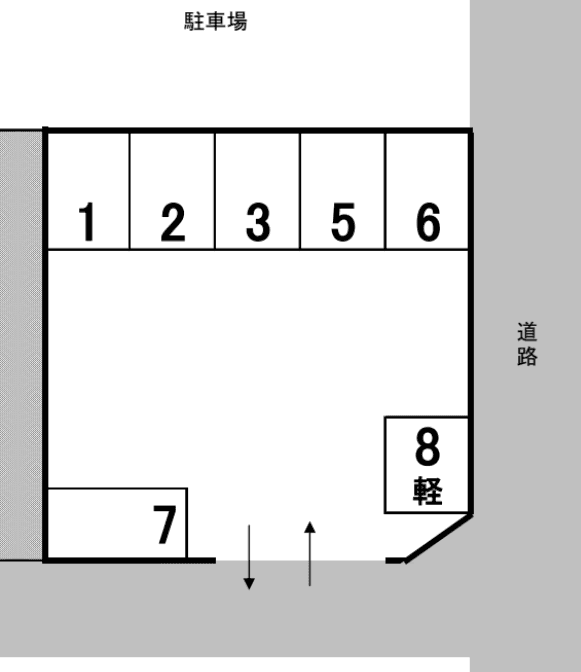私部パーキング月極駐車場の駐車配置図