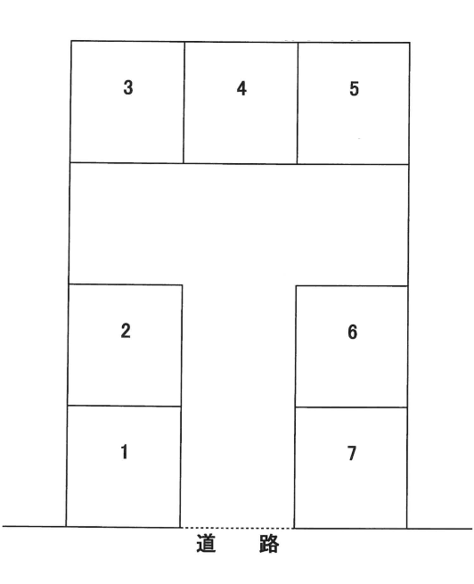 下川原1丁目貸駐車場の駐車配置図