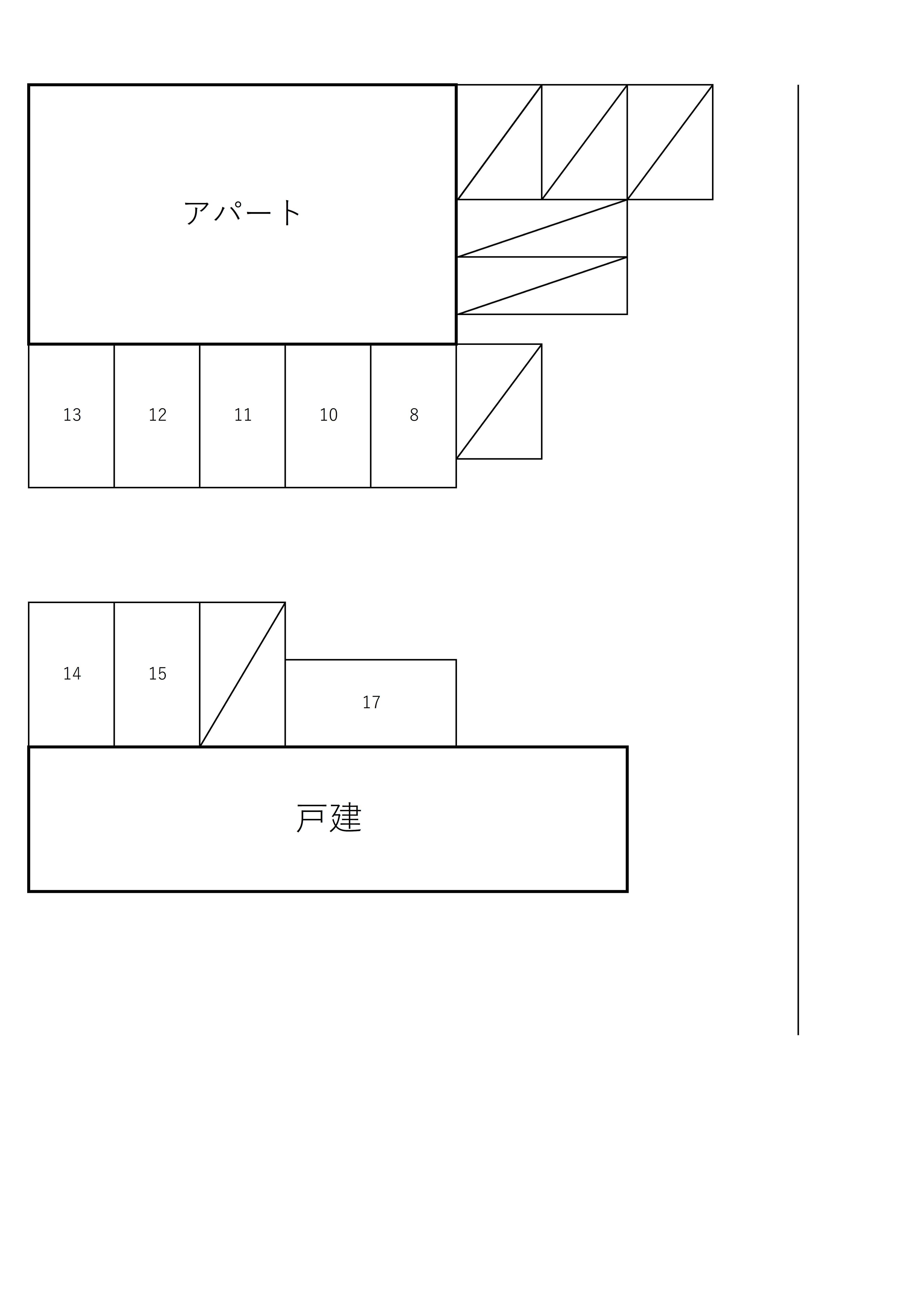 扶桑管理西府駐車場の駐車配置図