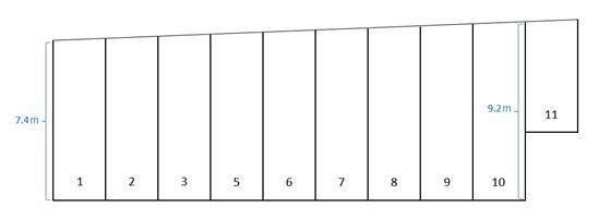 東山パーキングの駐車配置図