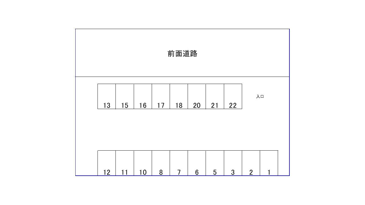ゴールデンヒルズ駐車場の駐車配置図