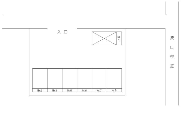 東深井8580858駐車場の駐車配置図