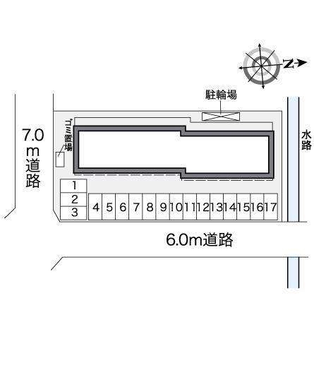 山長弐番館(26018)の駐車配置図