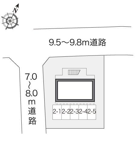 八久保Ⅱ(17345)の駐車配置図