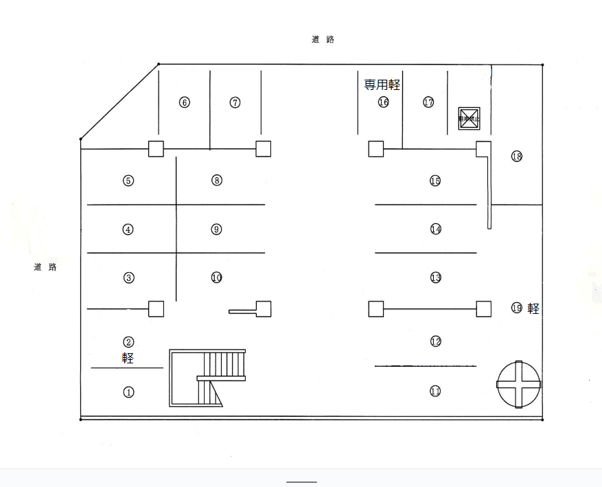 メープルの駐車配置図
