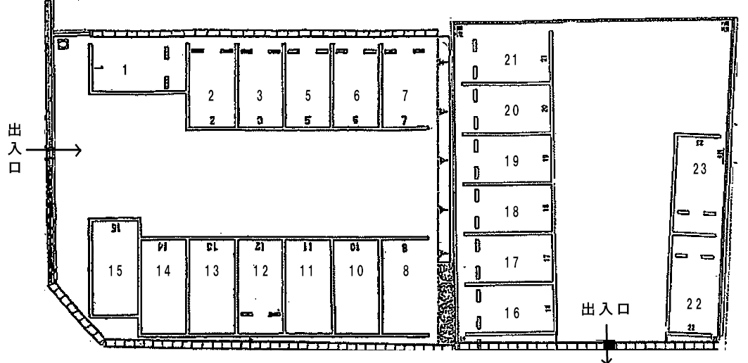 パーキング鰻池の駐車配置図