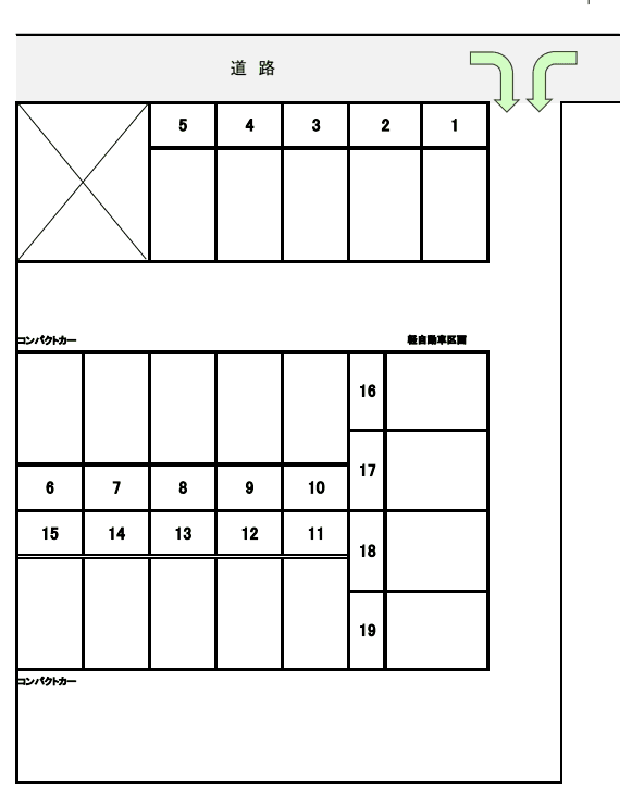 メロンパーキングの駐車配置図