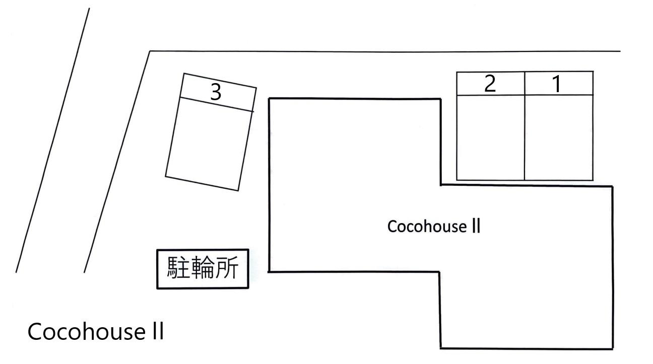 CocohouseⅡの駐車配置図