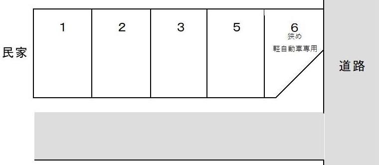大沢石川駐車場の駐車配置図