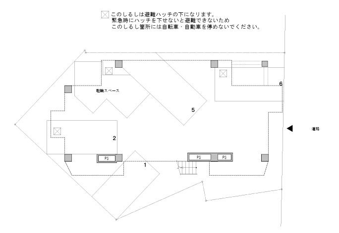 イルソーレの駐車配置図