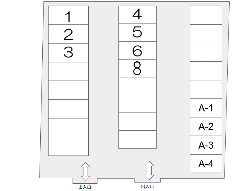 籠原駅前第3の駐車配置図