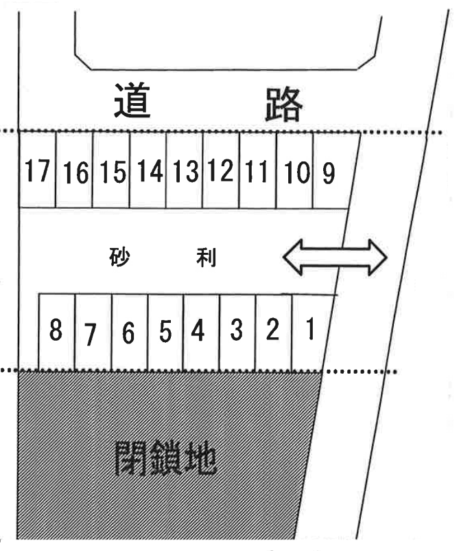 比留間第3駐車場の駐車配置図
