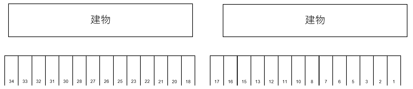 Dear court toi Aの駐車配置図