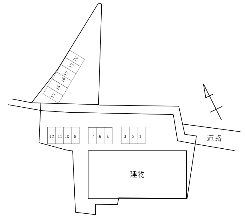 Primavera Ⅱ別駐車場の駐車配置図