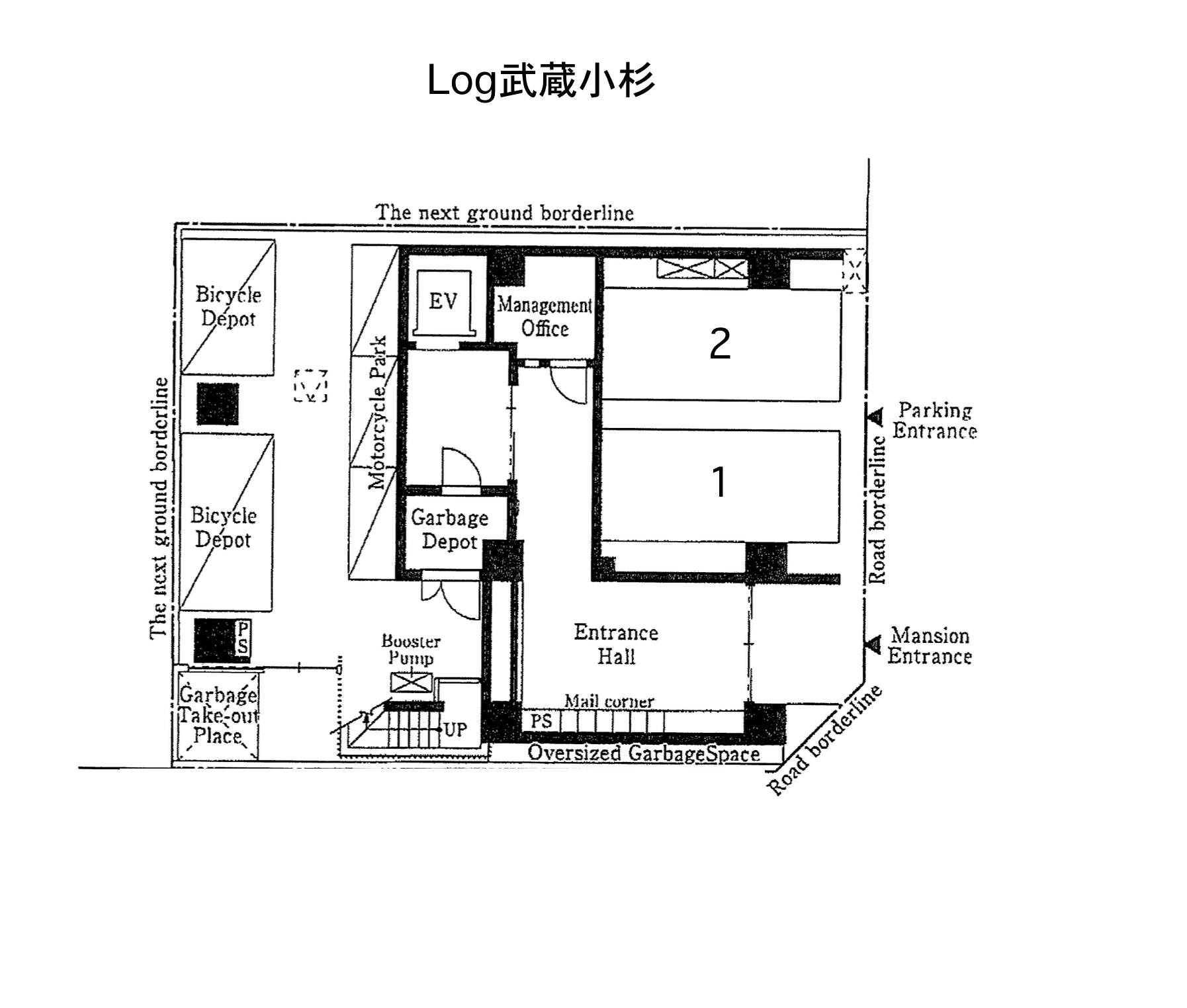 Log武蔵小杉の駐車配置図