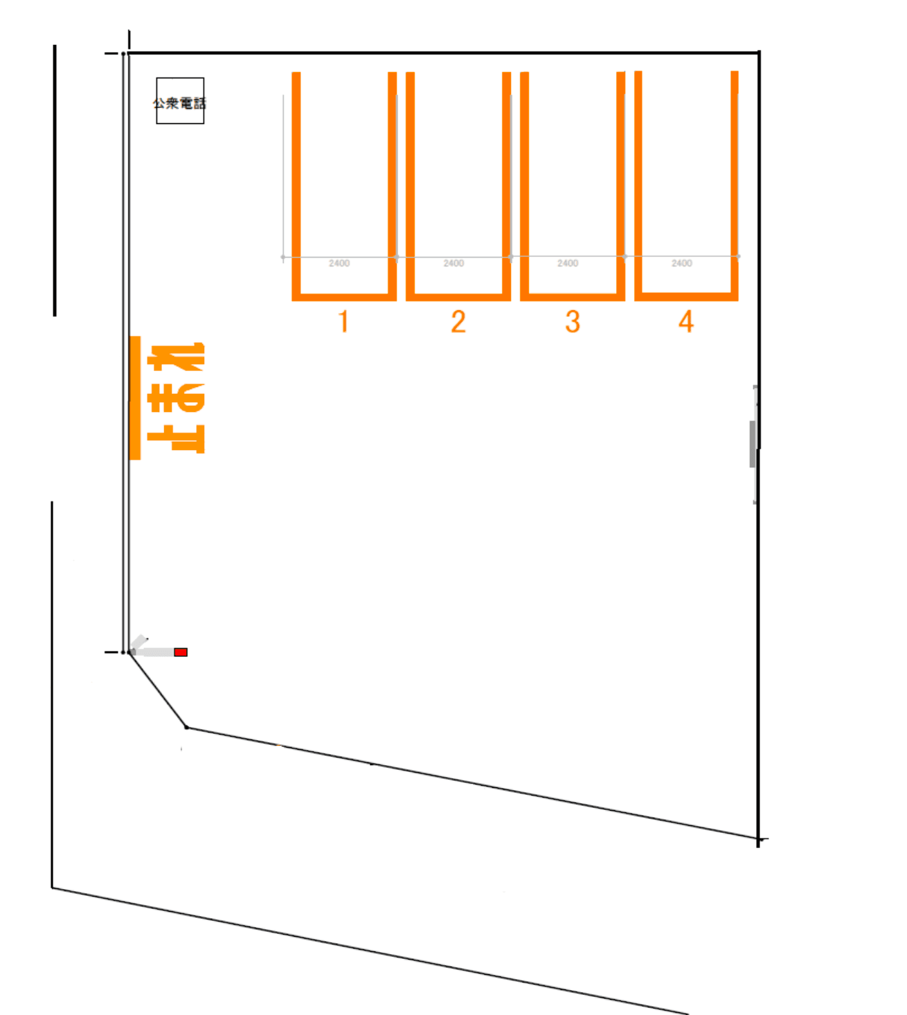 幸町第2駐車場の駐車配置図