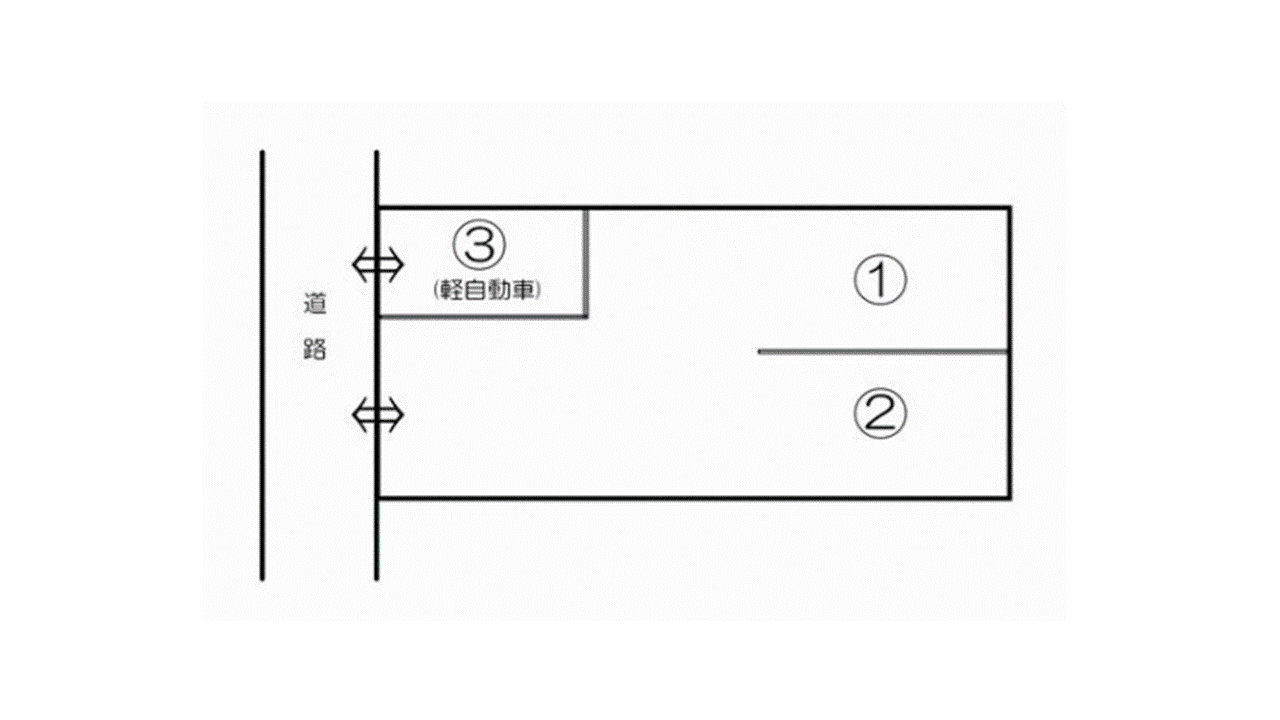 横山町パーキングの駐車配置図