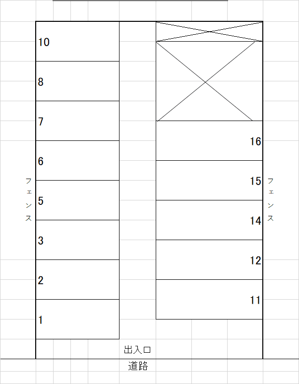 A-35 池田伊達貸駐車場の駐車配置図