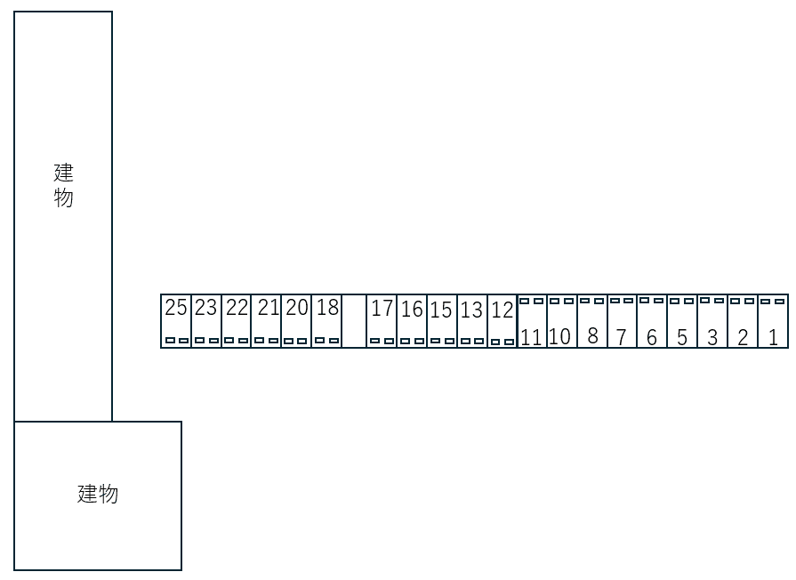 ベルハイムの駐車配置図