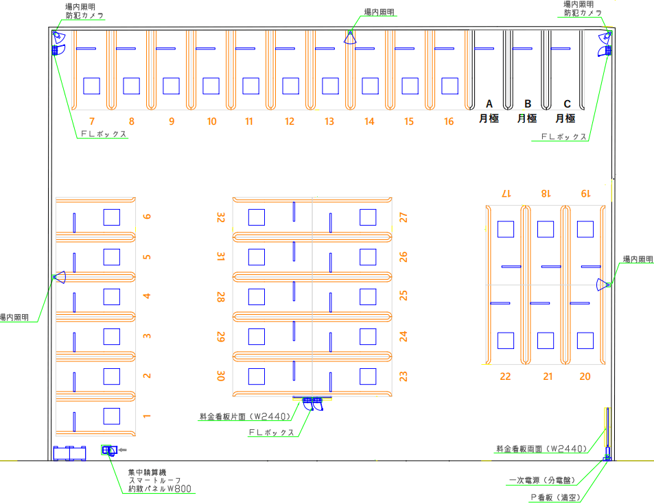 ザ・パーク名駅南第1の駐車配置図