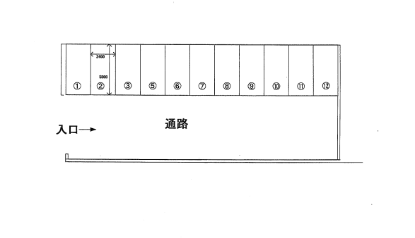 オーディン駐車場の駐車配置図