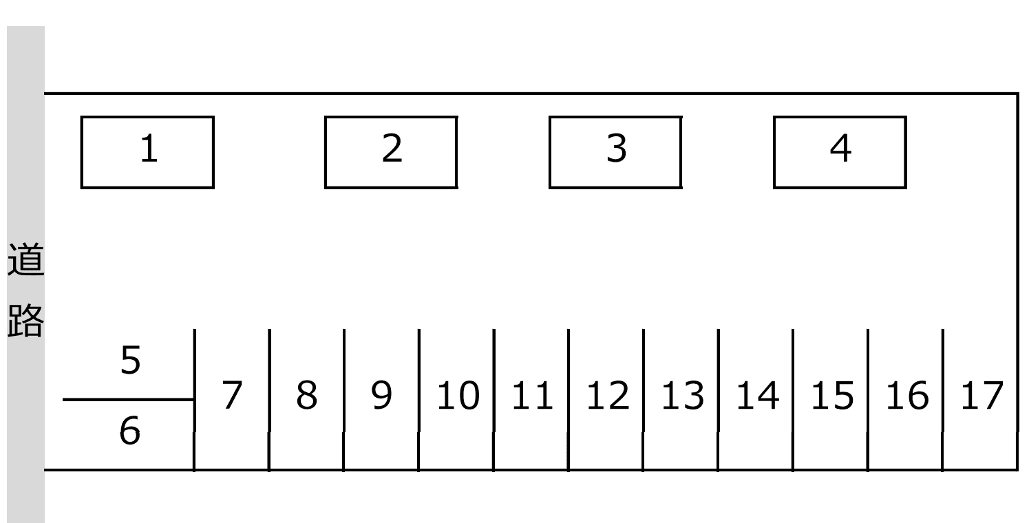 小黒(古杉)駐車場の駐車配置図