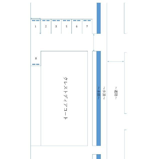 クレストディアコートの駐車配置図