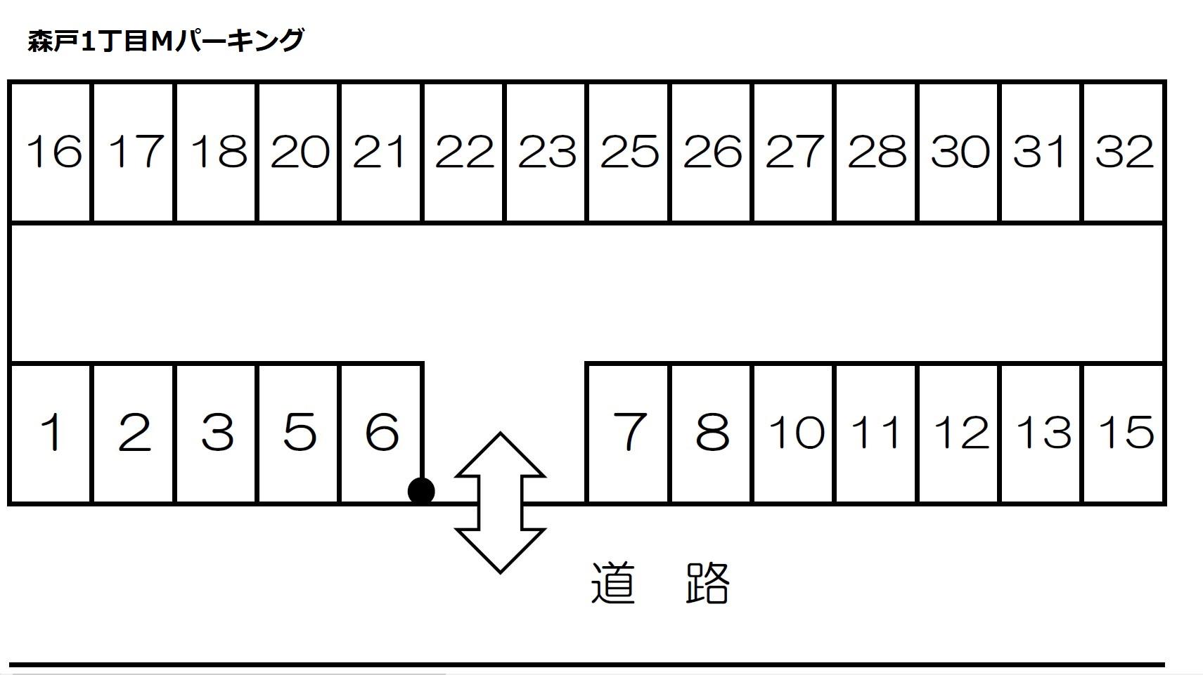 森戸1丁目Mパーキングの駐車配置図