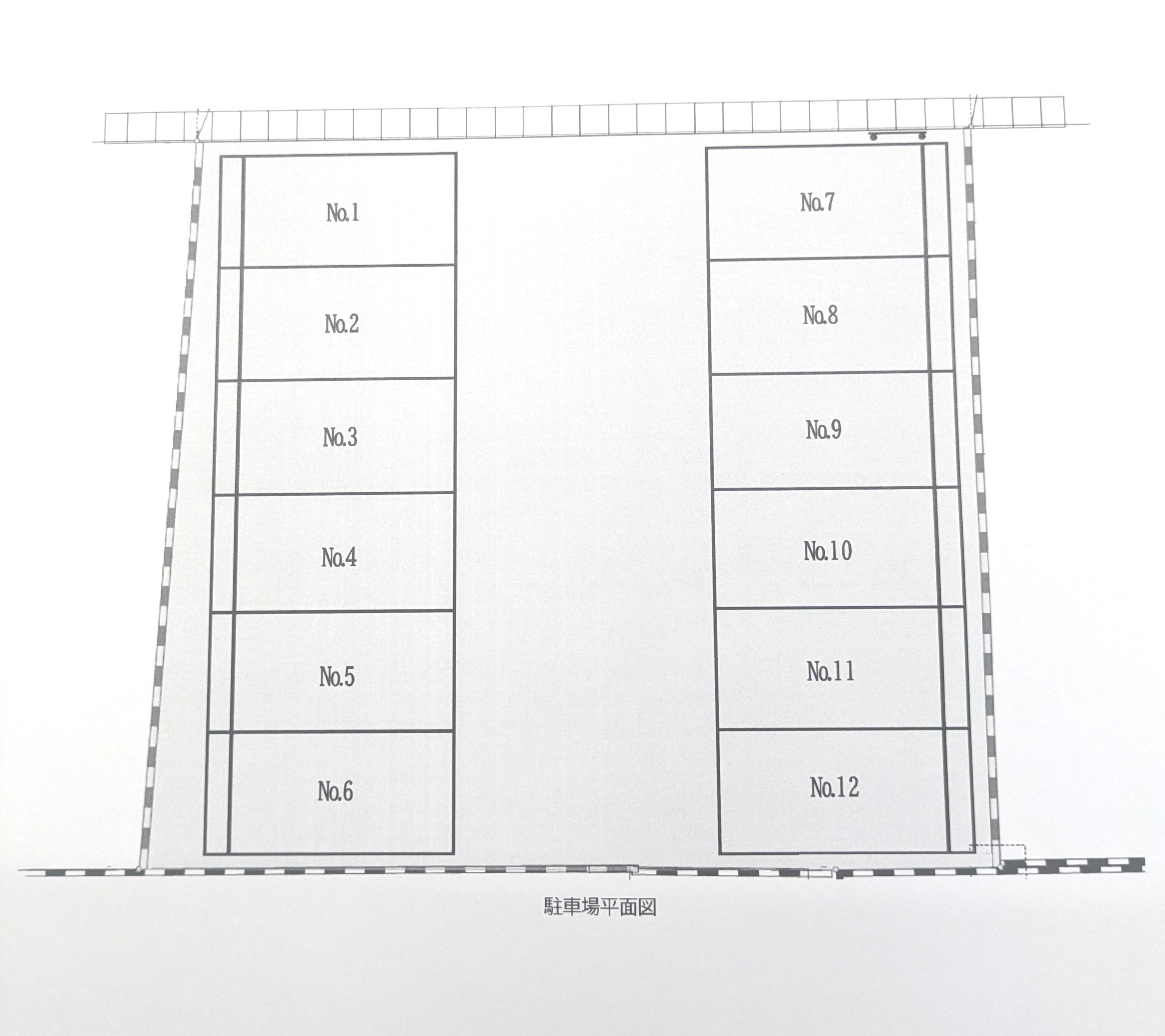 本町5丁目駐車場の駐車配置図