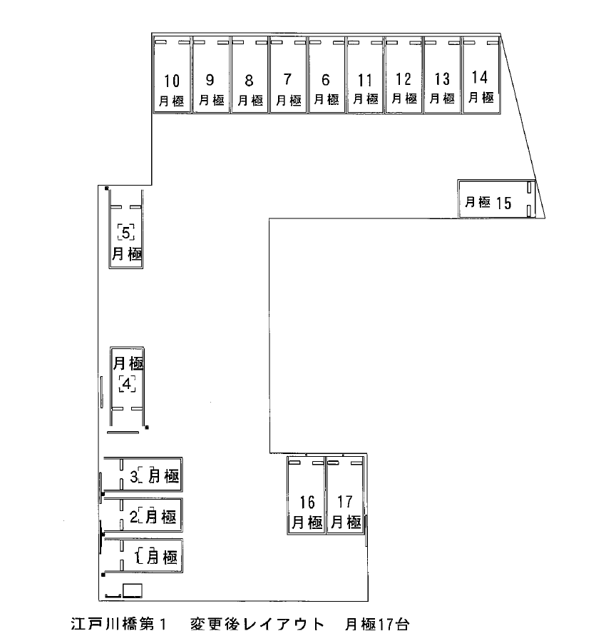 文京区江戸川橋第1の駐車配置図