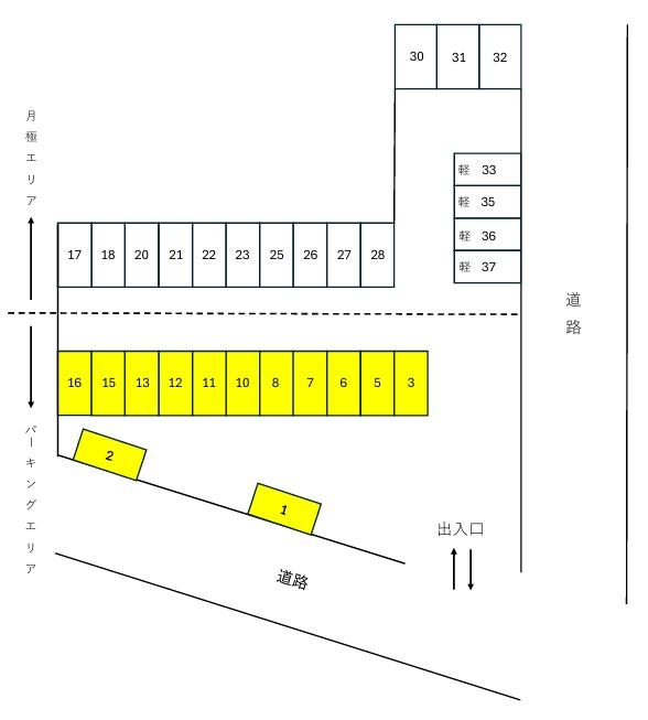 【53523】原木1丁目駐車場の駐車配置図