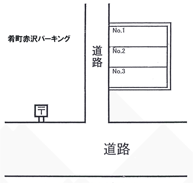 肴町赤沢パーキングの駐車配置図