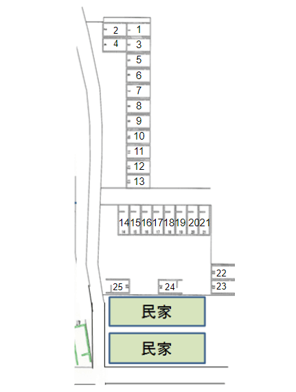 新潟新津第2駐車場の駐車配置図
