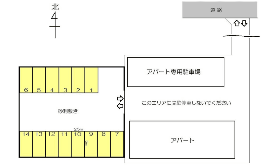 西那須野駅東パーキングの駐車配置図
