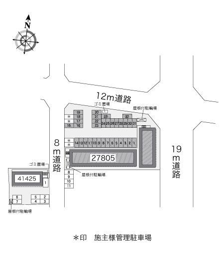 新川(27805)の駐車配置図