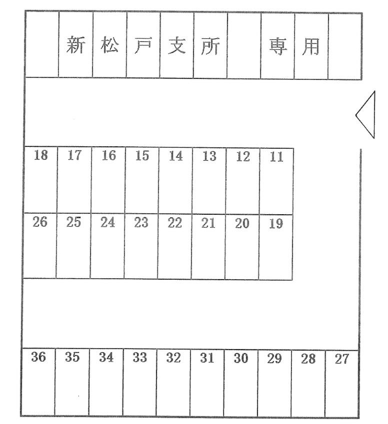 林新松戸3丁目第5駐車場の駐車配置図
