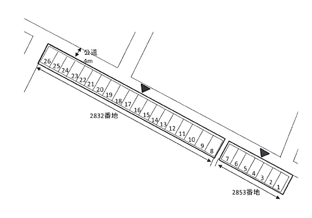 まるはな第2駐車場の駐車配置図