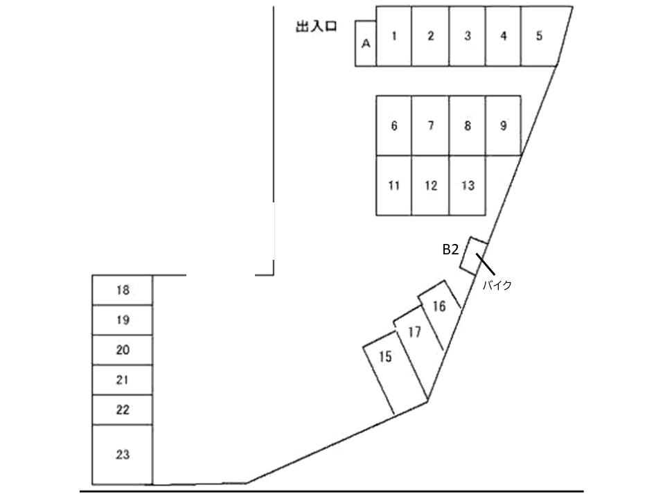長谷川駐車場(清志町)の駐車配置図