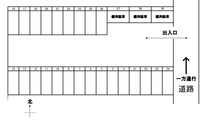 安藤駐車場の駐車配置図