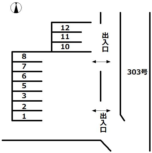 421春田駐車場の駐車配置図