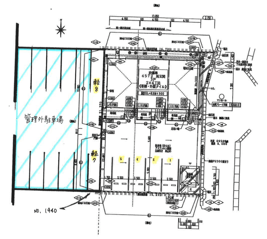 Belle,Demeure aioiの駐車配置図