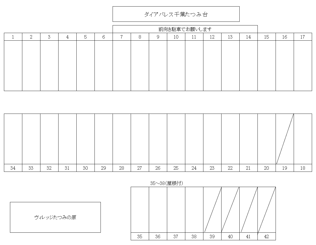 T・Mパーキングの駐車配置図