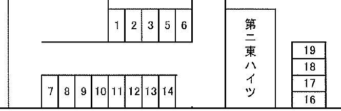 アズマパーキングの駐車配置図