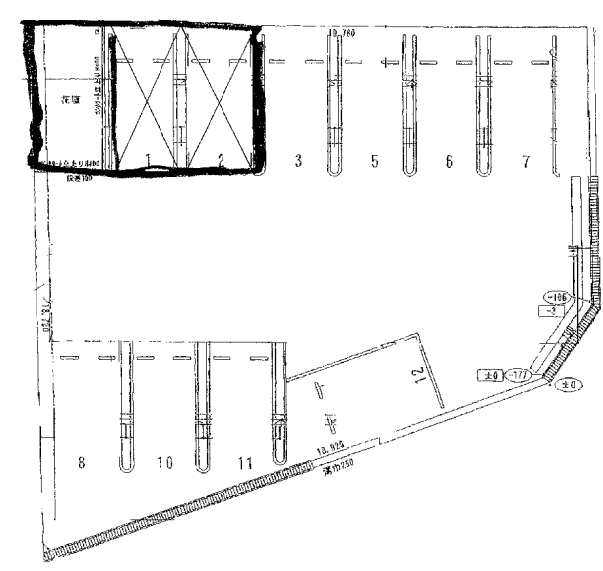 アパマンショップ西大泉パーキング2の駐車配置図