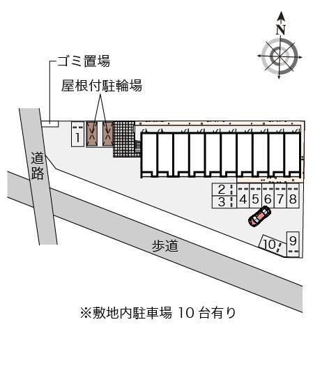 クレイノエスペランサ神立(56341)の駐車配置図