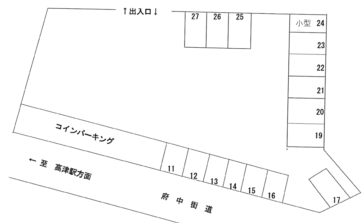 戸張義昭パーキングⅠの駐車配置図