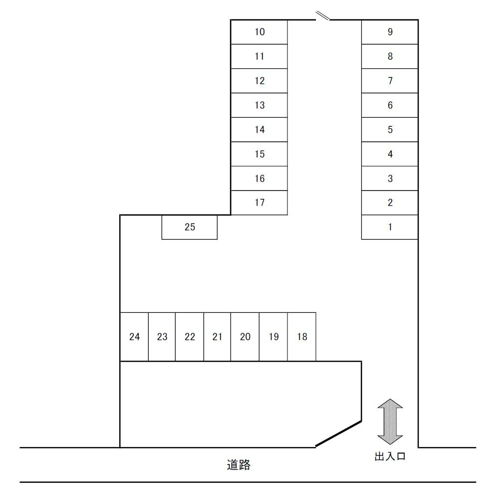 APパーク和倉の駐車配置図