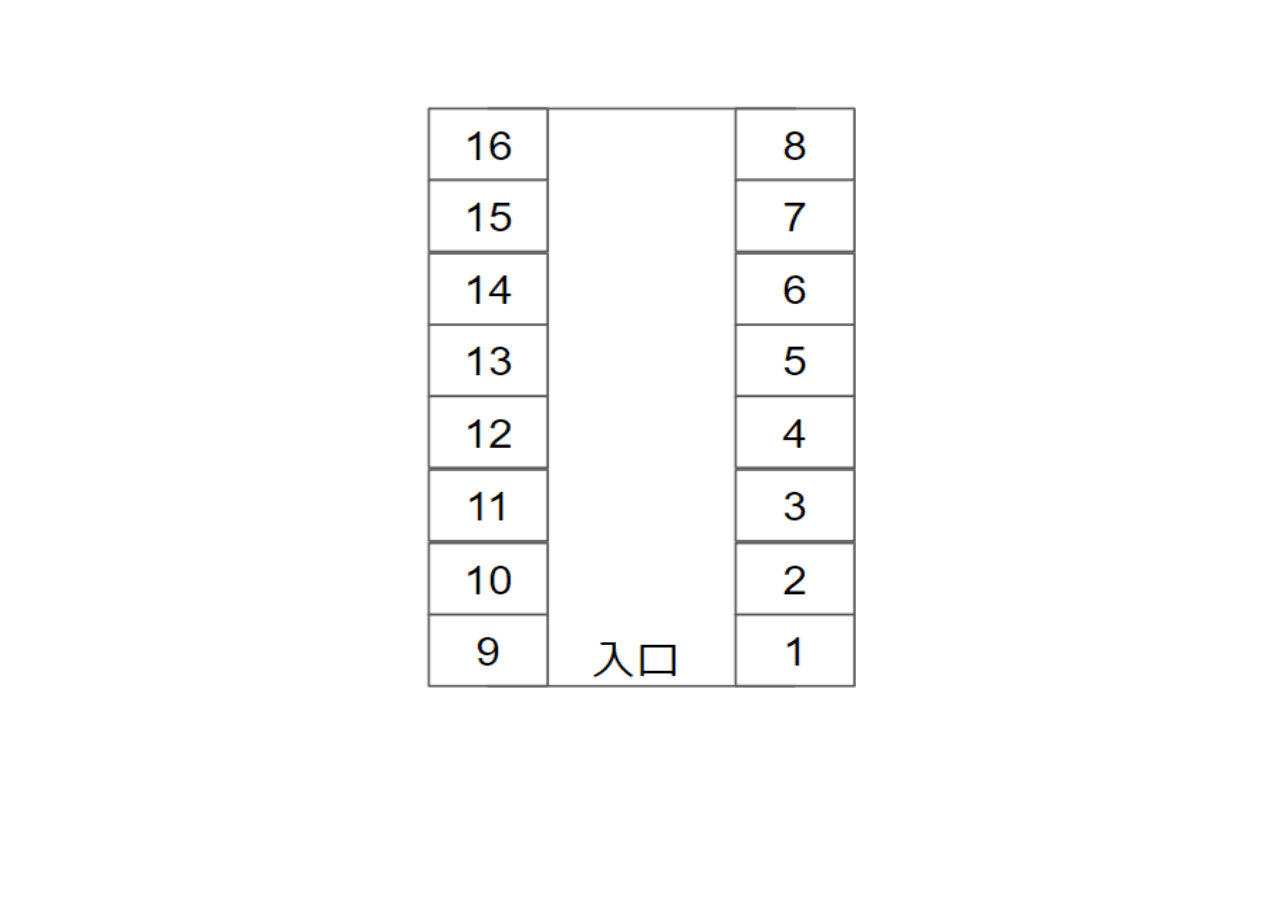 パーキング潮見の駐車配置図