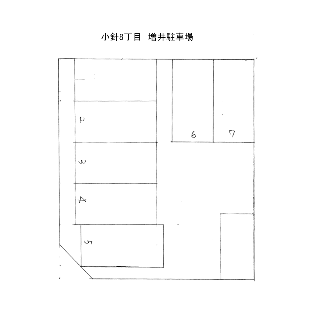 小針8丁目 増井駐車場の駐車配置図
